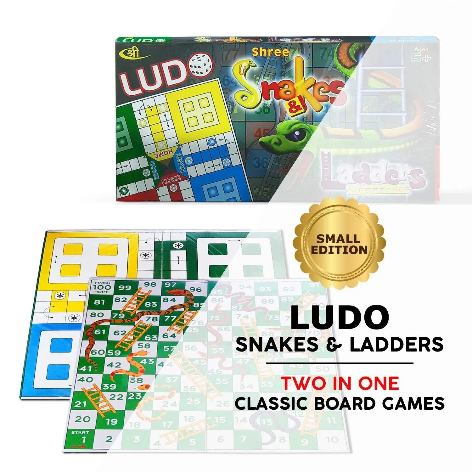 2 in 1 Board Game Combo (Ludo   Snake & Ladders) Fun Board Game