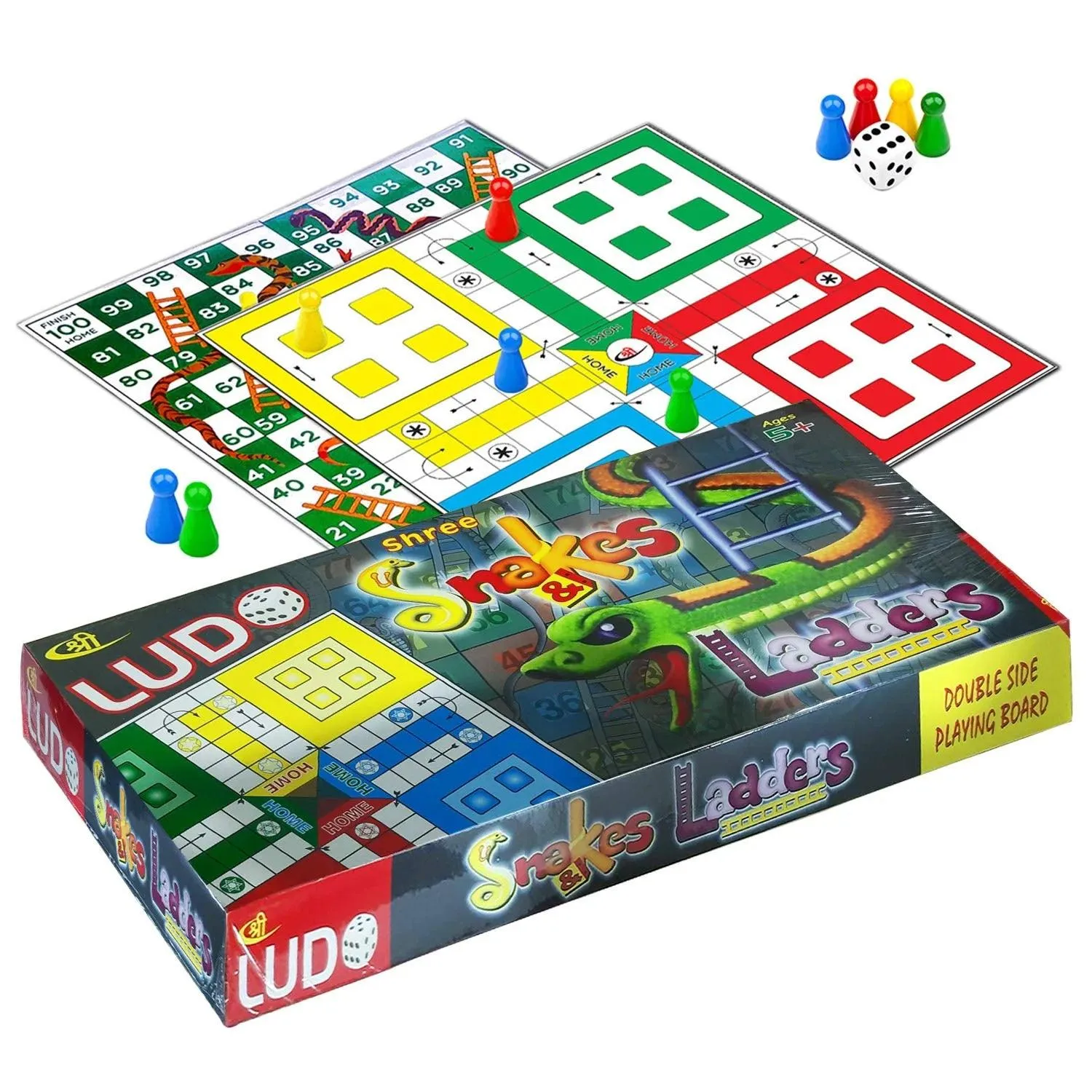 2 in 1 Board Game Combo (Ludo   Snake & Ladders) Fun Board Game