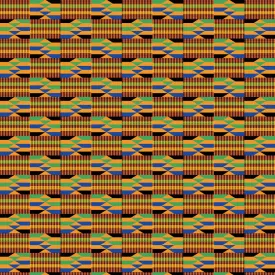 African Kente Cloth Patterned Adhesive Vinyl