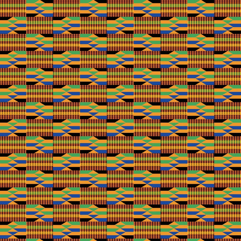 African Kente Cloth Patterned Adhesive Vinyl