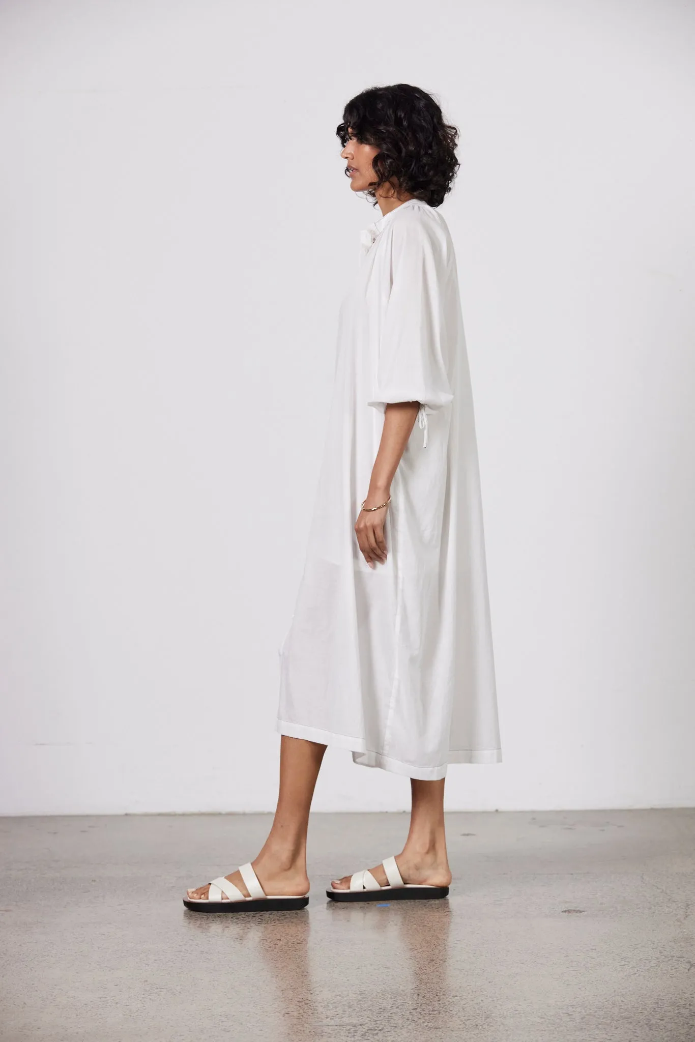 Agathe Cotton Dress - White