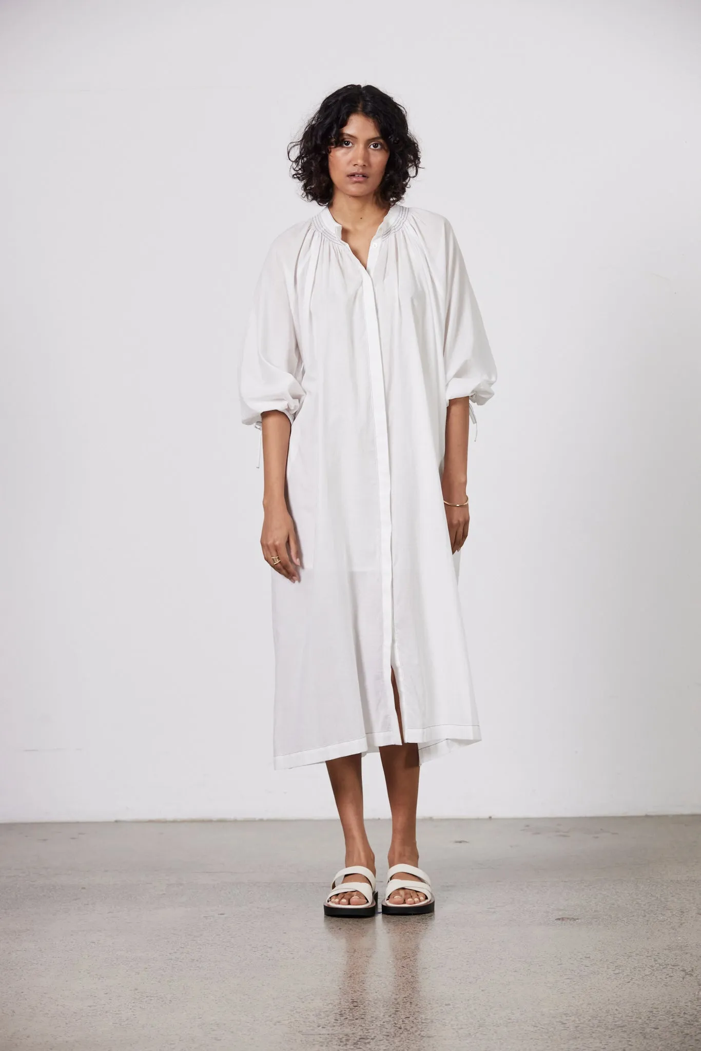 Agathe Cotton Dress - White