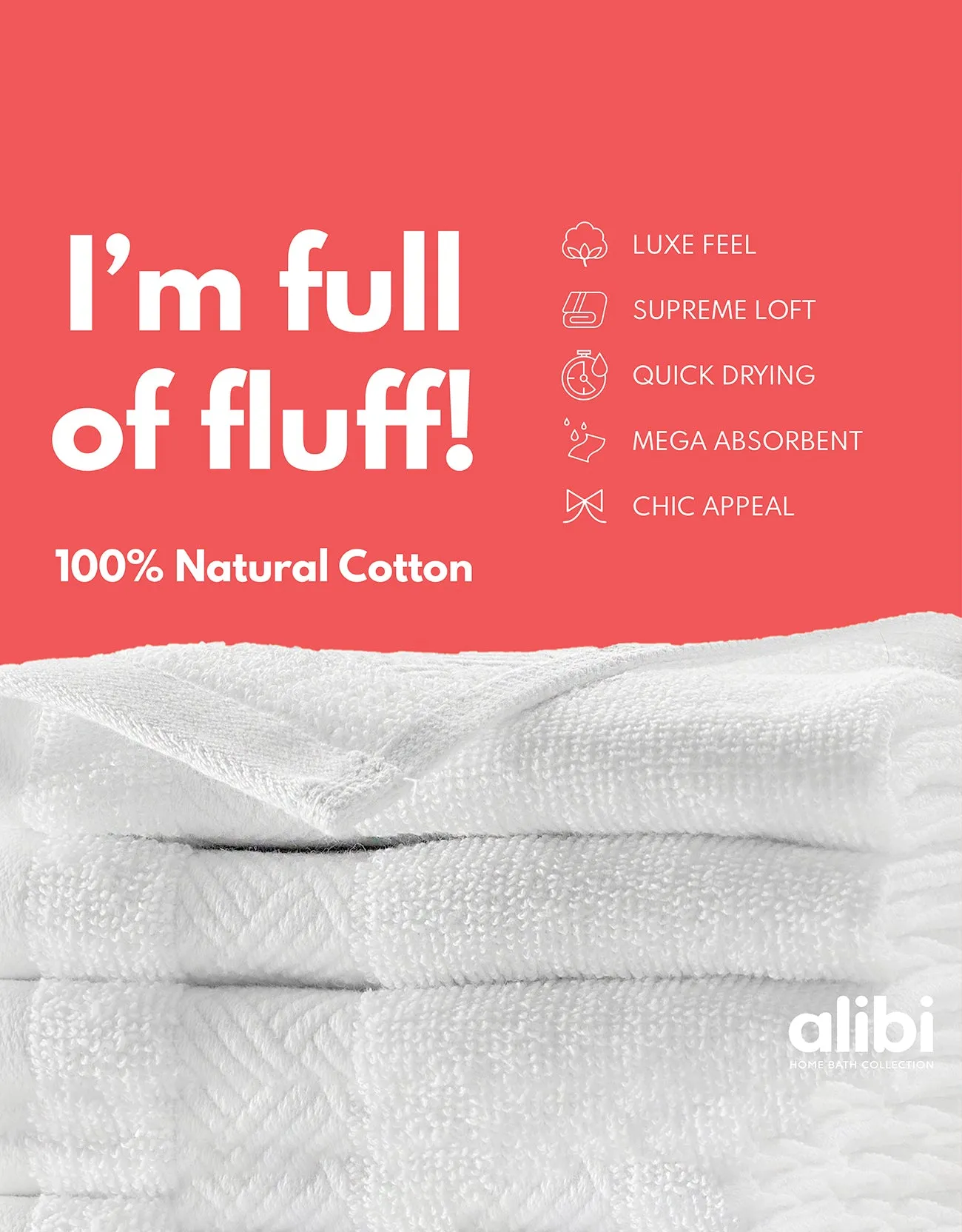 Alibi Wash Cloth (12Pieces Pack)