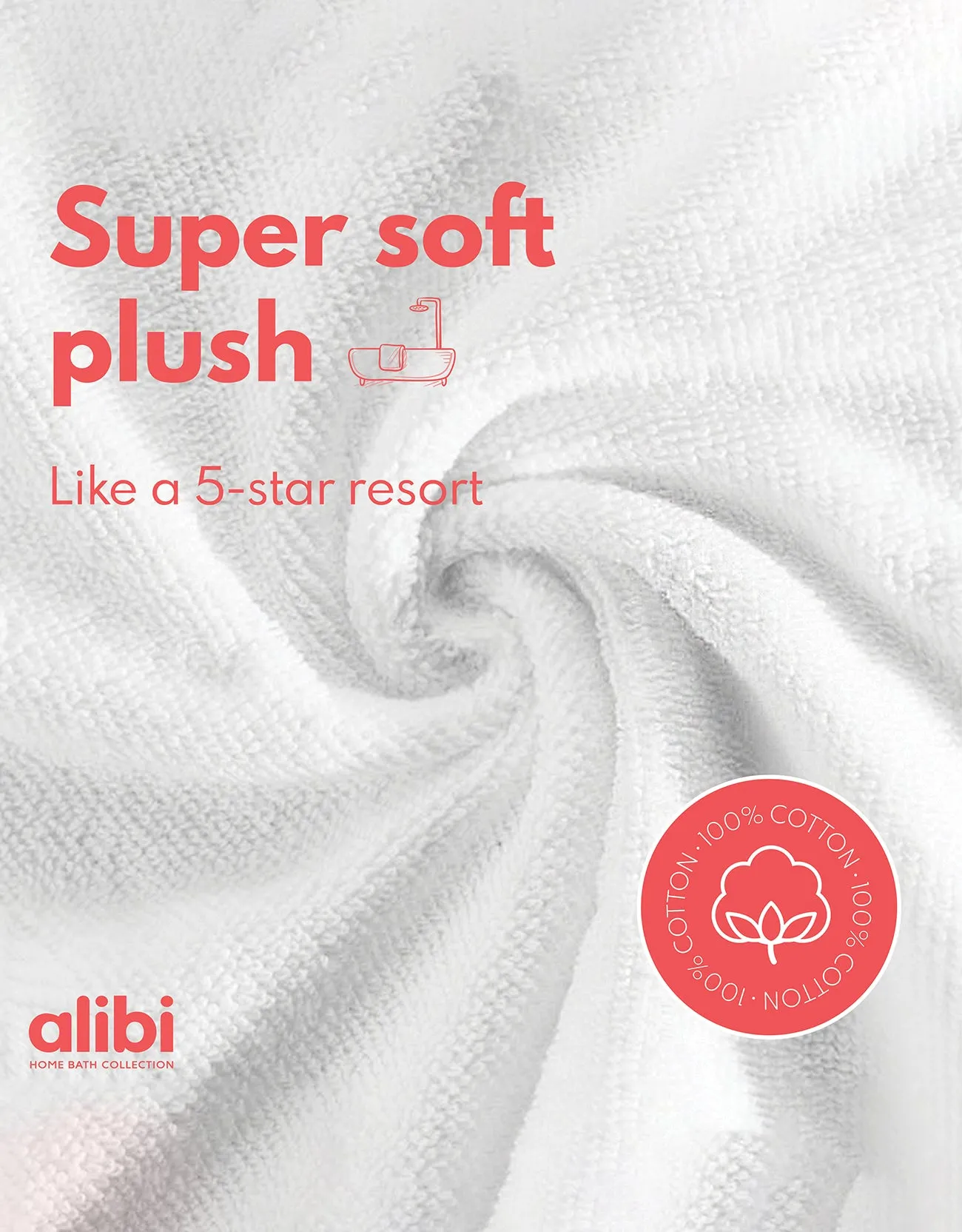 Alibi Wash Cloth (12Pieces Pack)