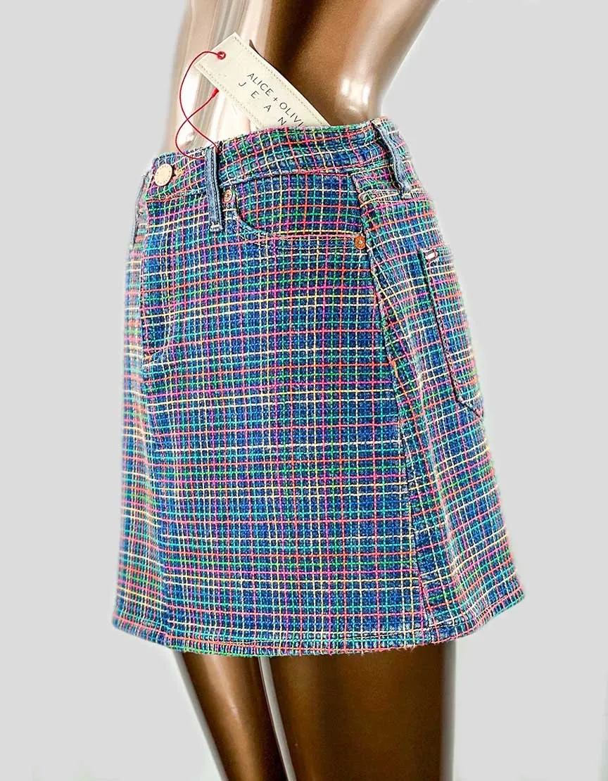 Alice   Olivia Jeans Mini Skirt - 26 US