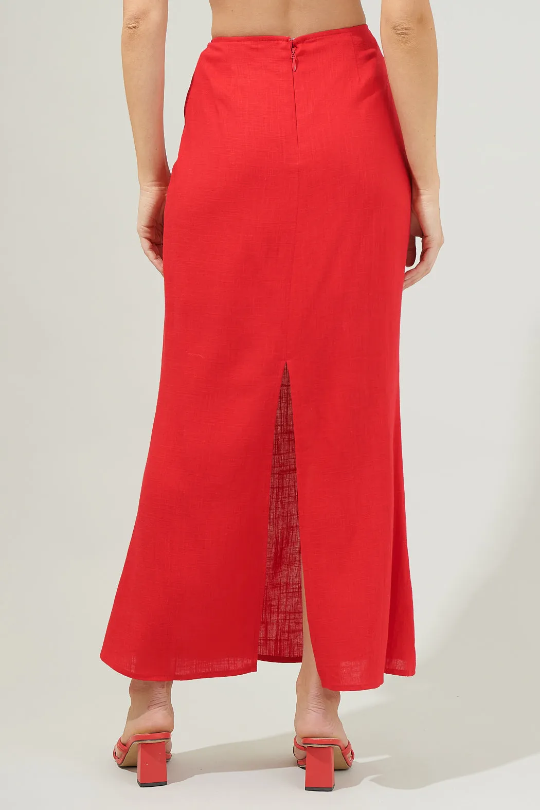 Alina Back Slit Maxi Skirt