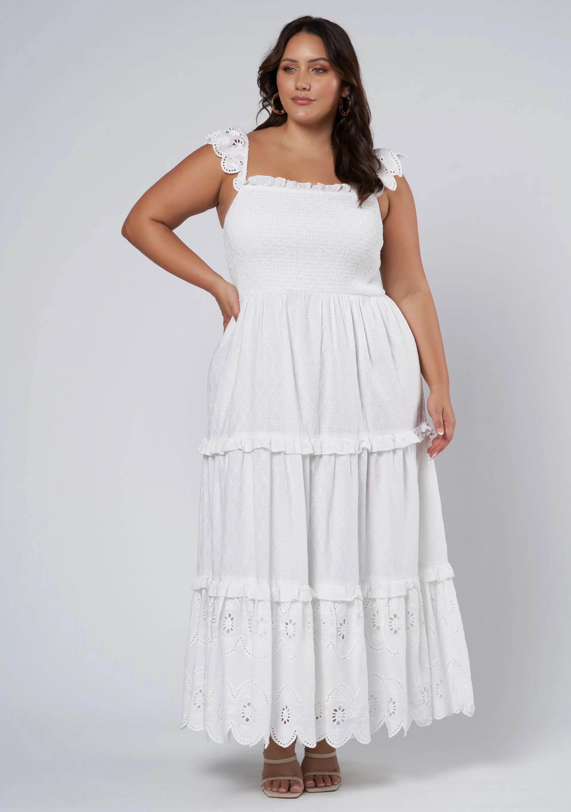 Allura Broderie Maxi Dress