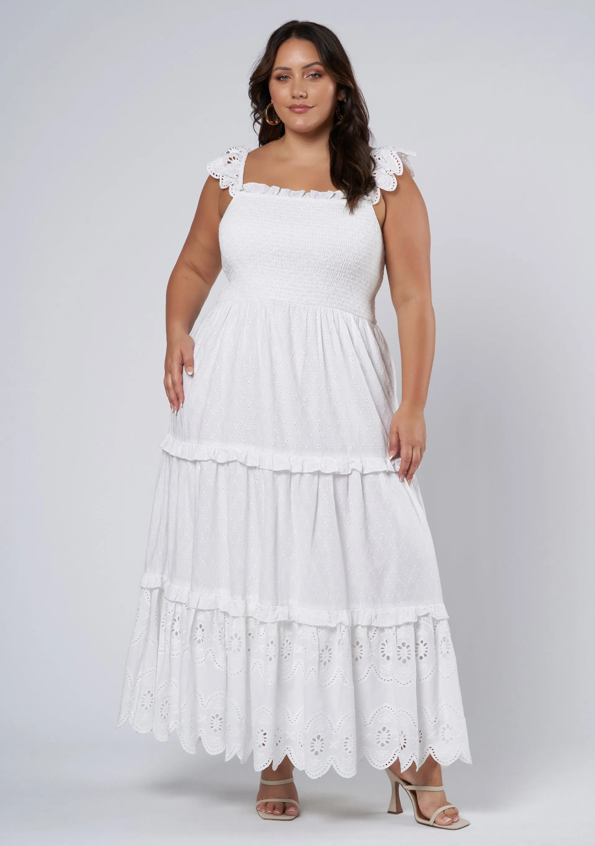 Allura Broderie Maxi Dress