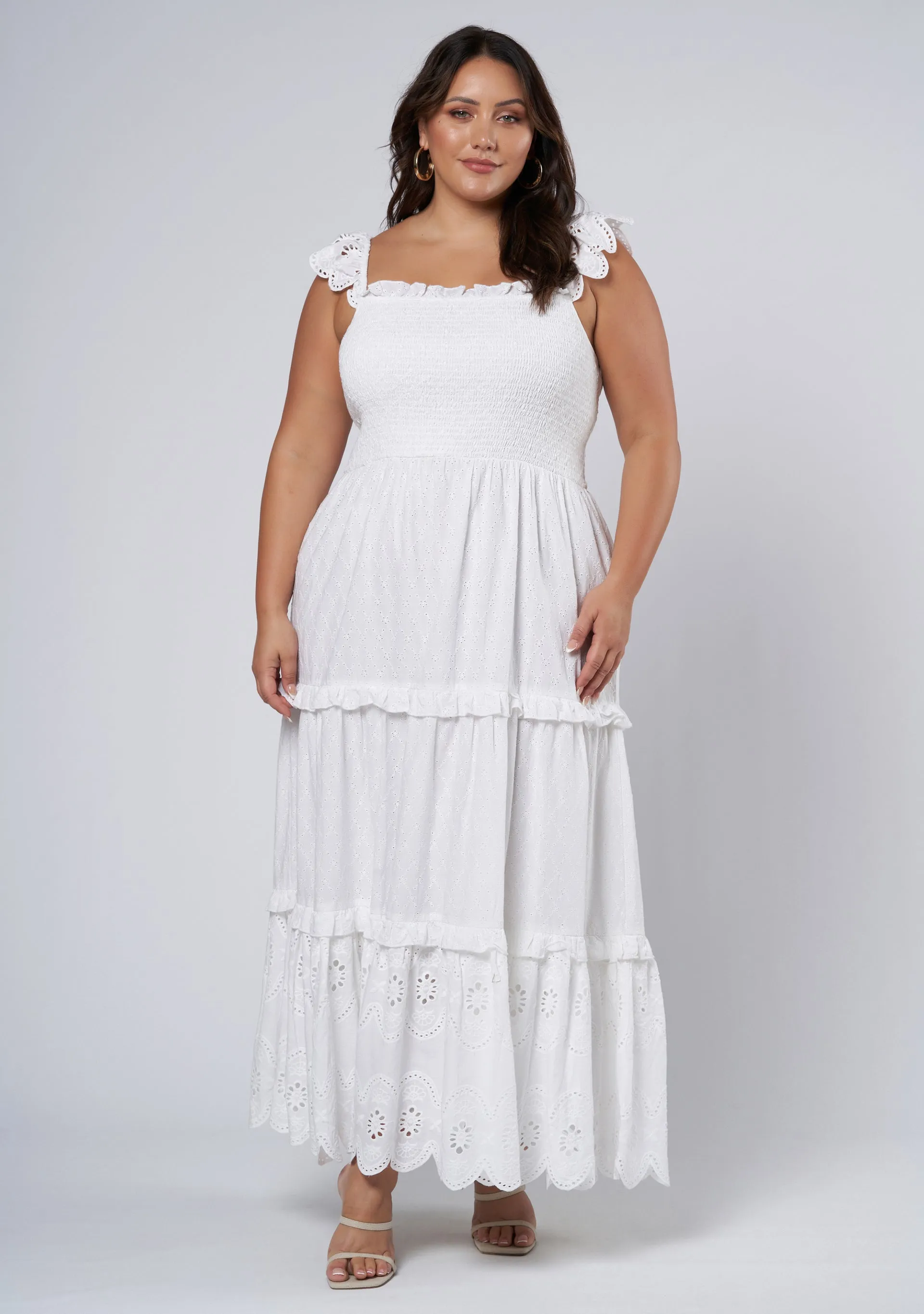 Allura Broderie Maxi Dress