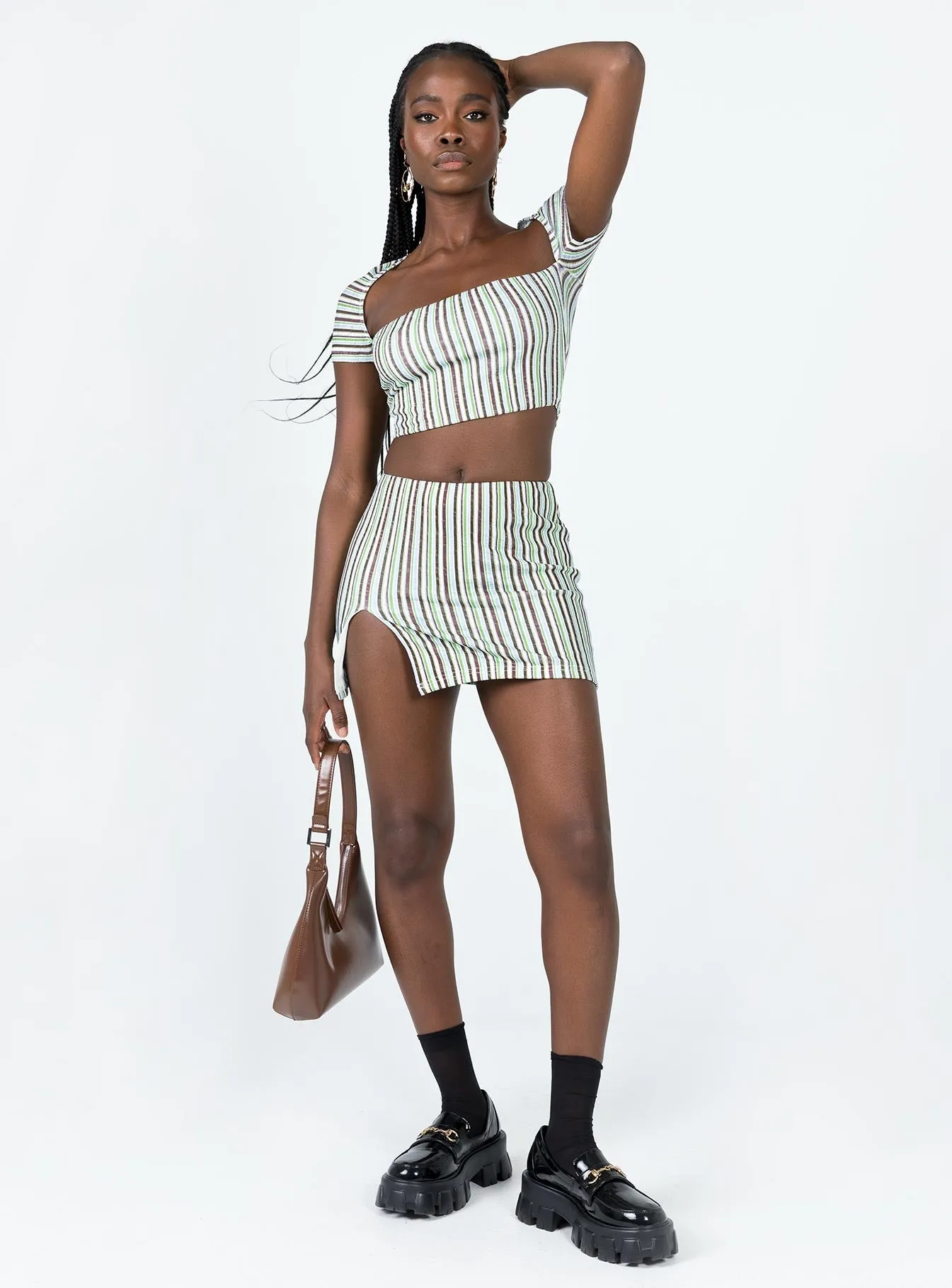 Anni Stripe Mini Skirt Multi