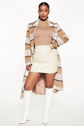 Another Level Quilted Mini Skirt - Ivory