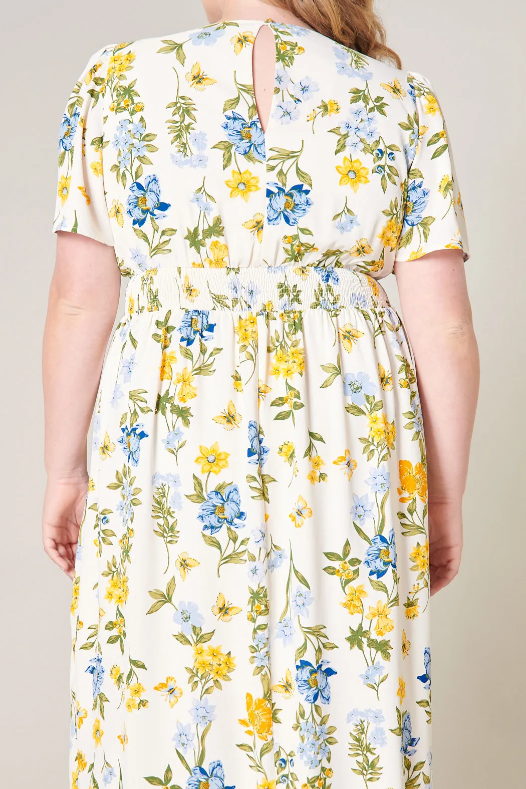 April Bloom Floral Midi Dress Curve