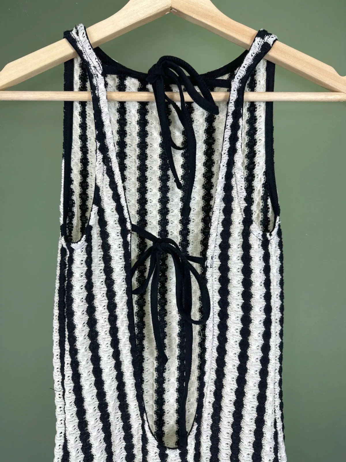 ASOS Black and White Striped Maxi Dress XS