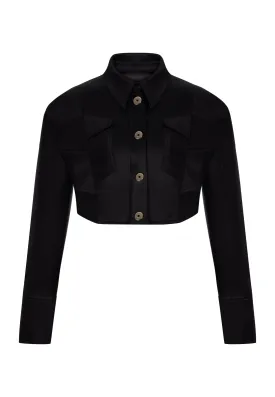 Asymmetric Pocket Crop Jacket