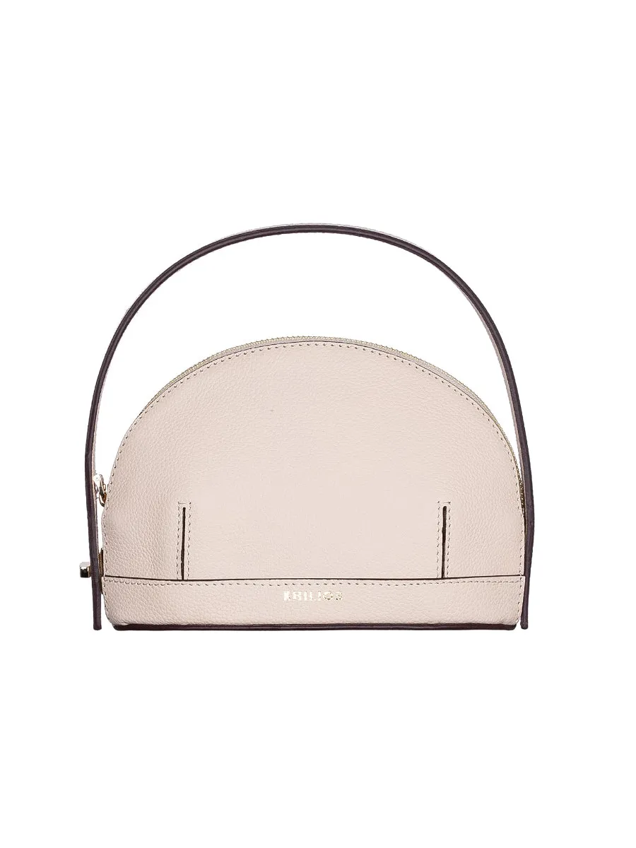 Audrey Beige Mini Leather Handbag