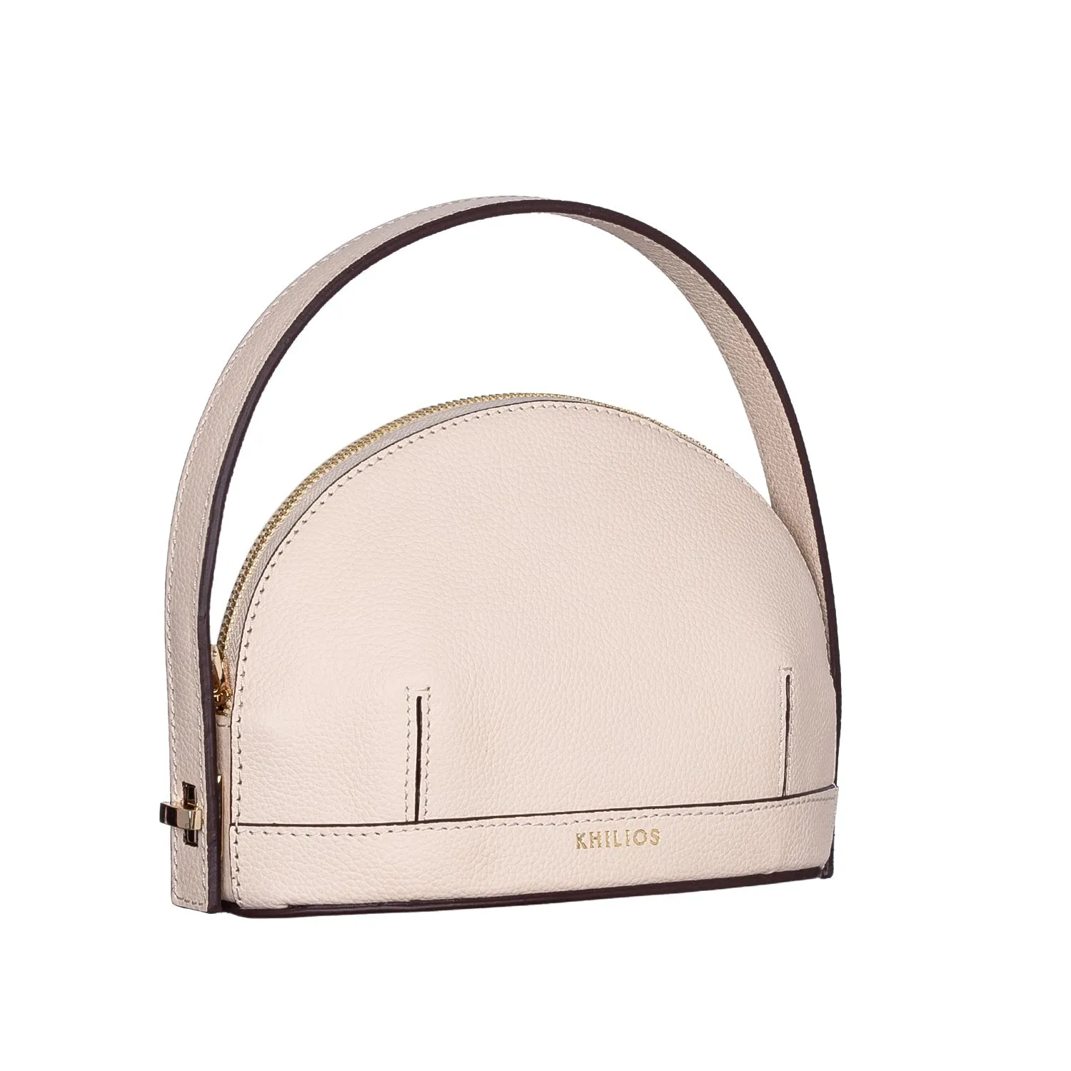 Audrey Beige Mini Leather Handbag