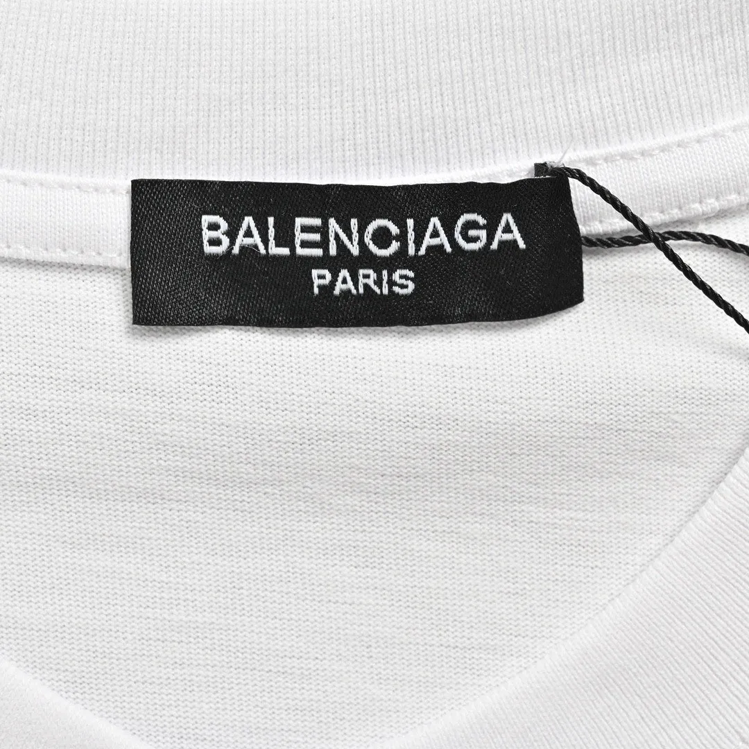 Balenciaga Crystal Logo T-Shirt in White