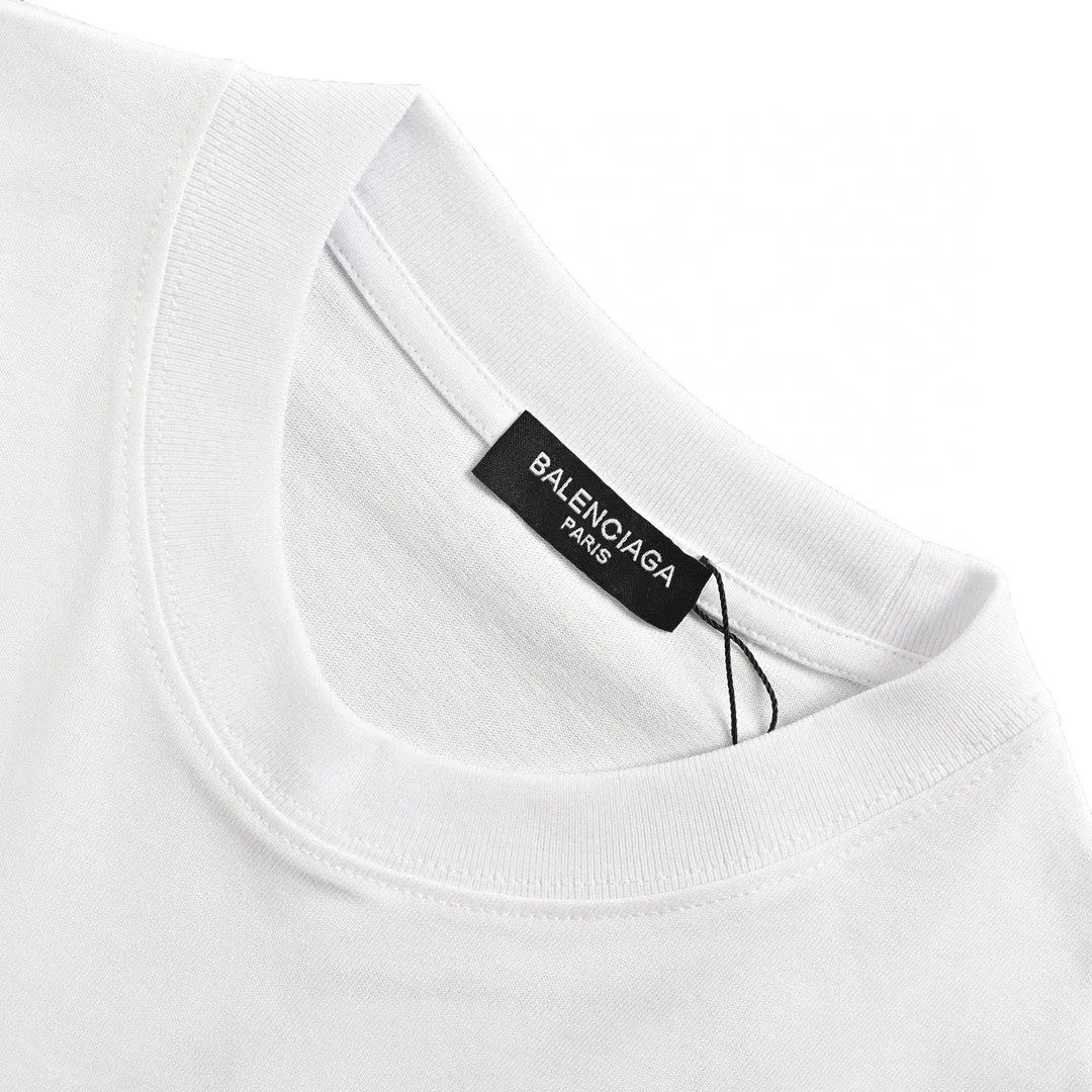 Balenciaga Crystal Logo T-Shirt in White