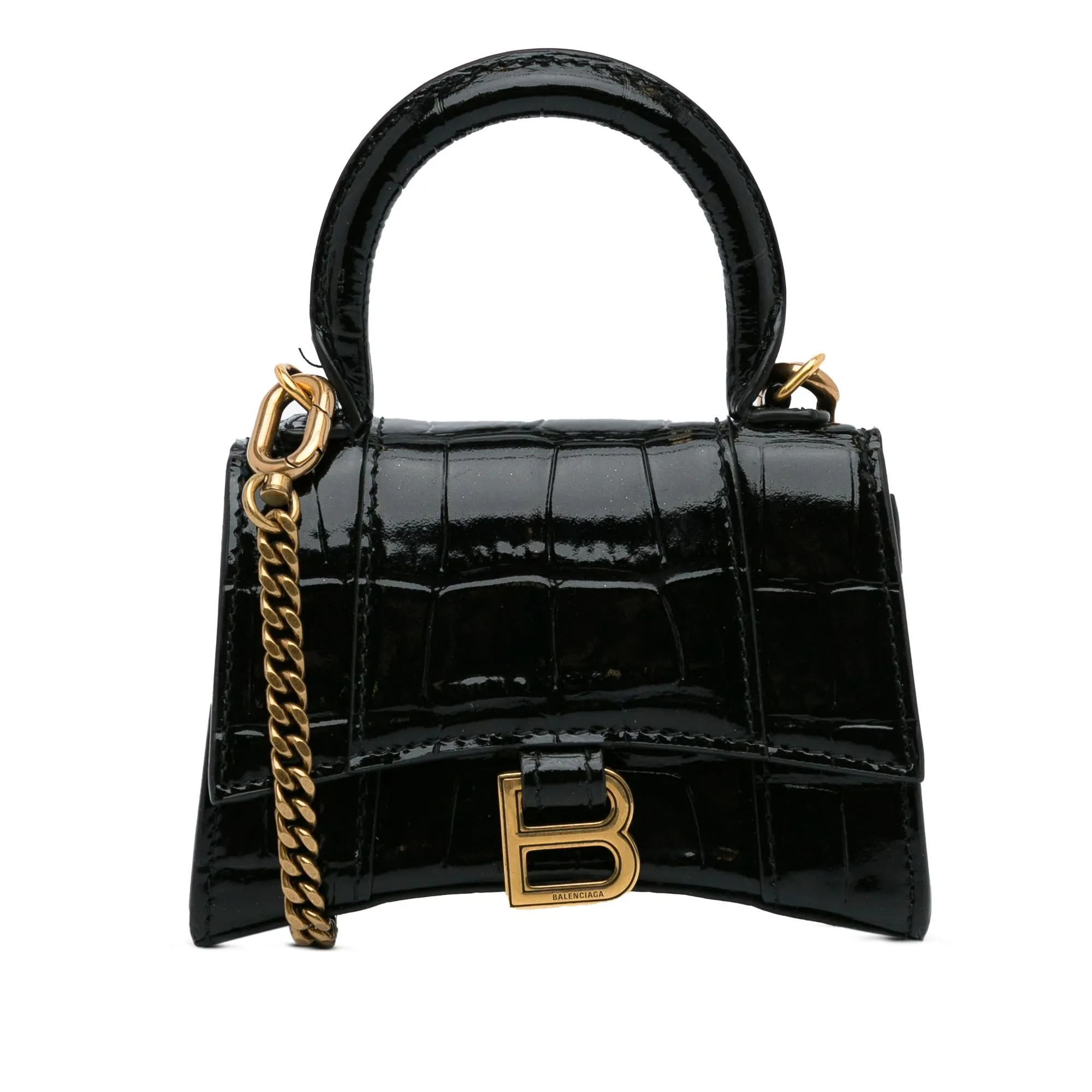 Balenciaga Mini Embossed Leather Hourglass