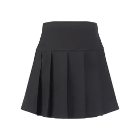 Banner Junior Girls Panel Full Pleated Skirt Black