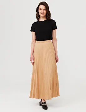 Basic Pleated Skirt Camel SZ 12501