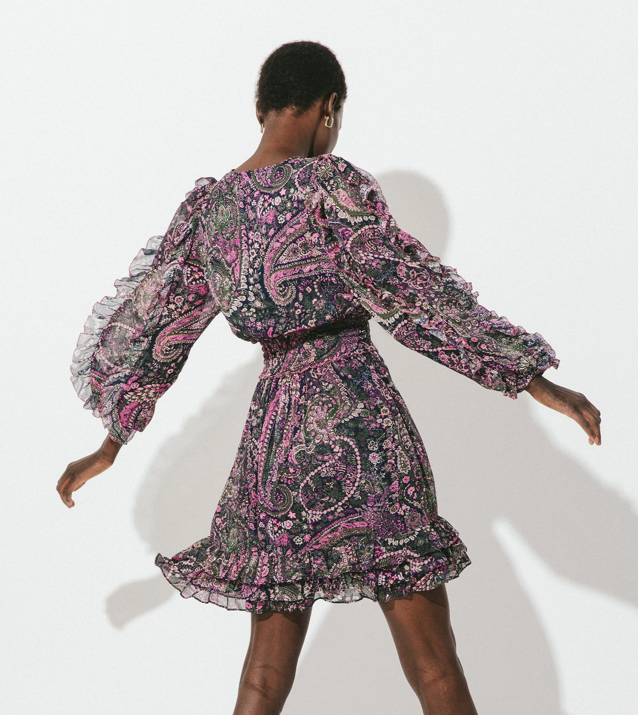 Bellamy Mini Dress | Caymen Paisley Purple