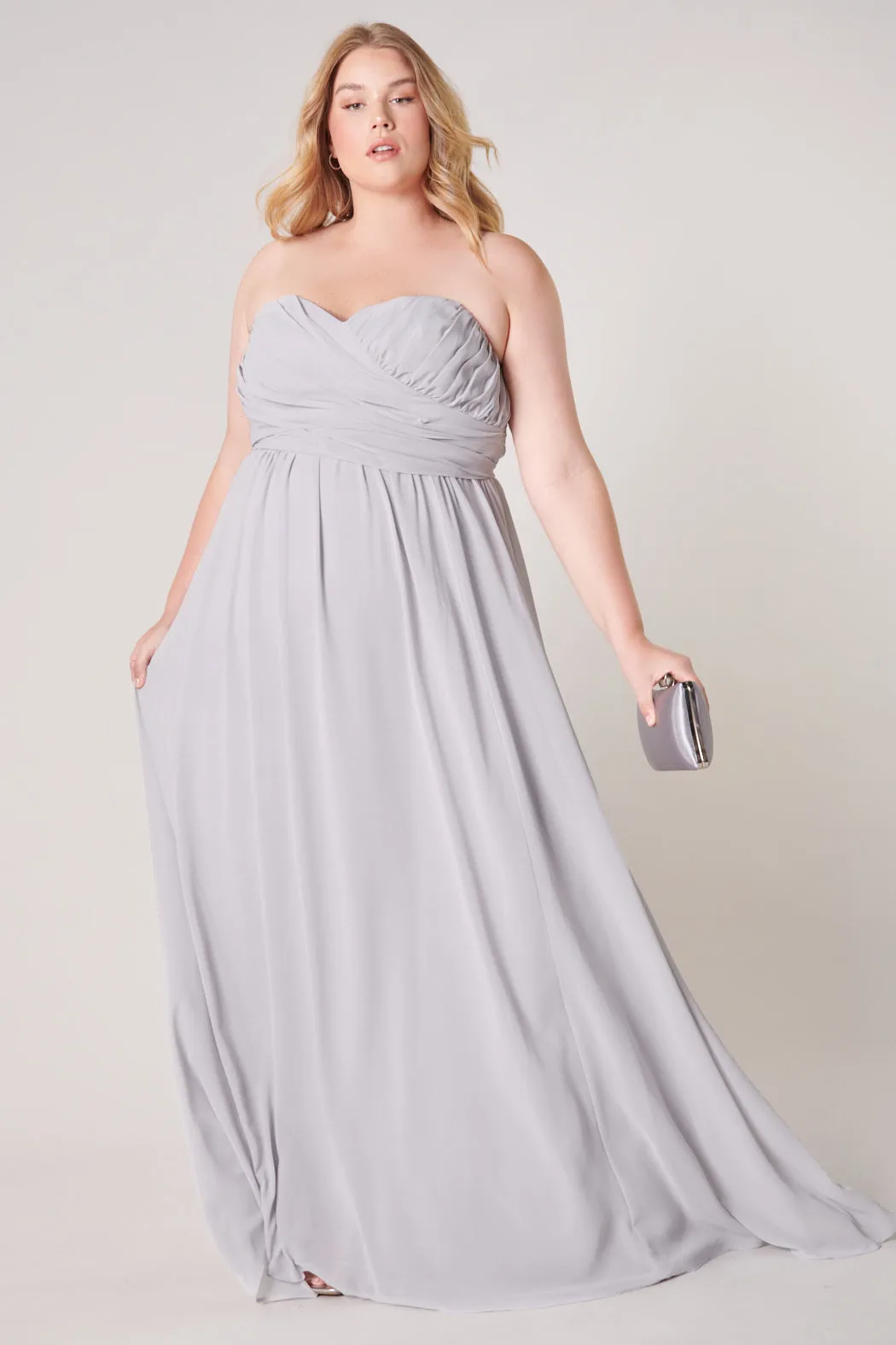 Beloved Ruched Sweetheart Convertible Dress Curve