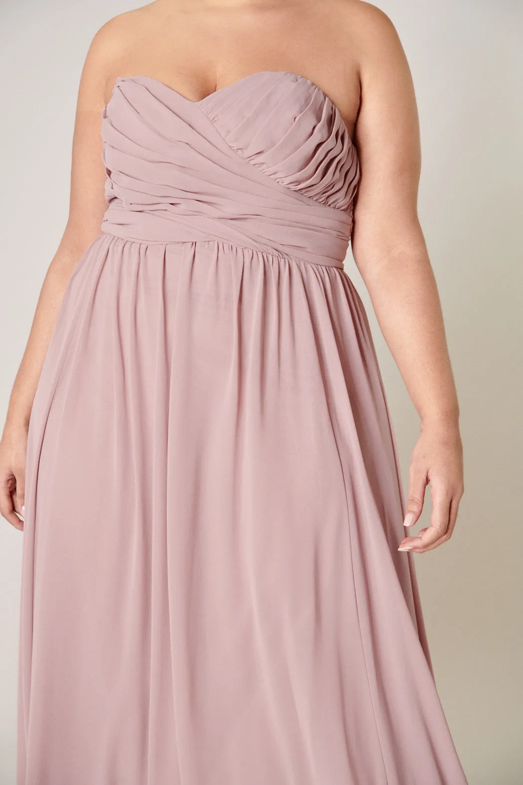 Beloved Ruched Sweetheart Convertible Dress Curve