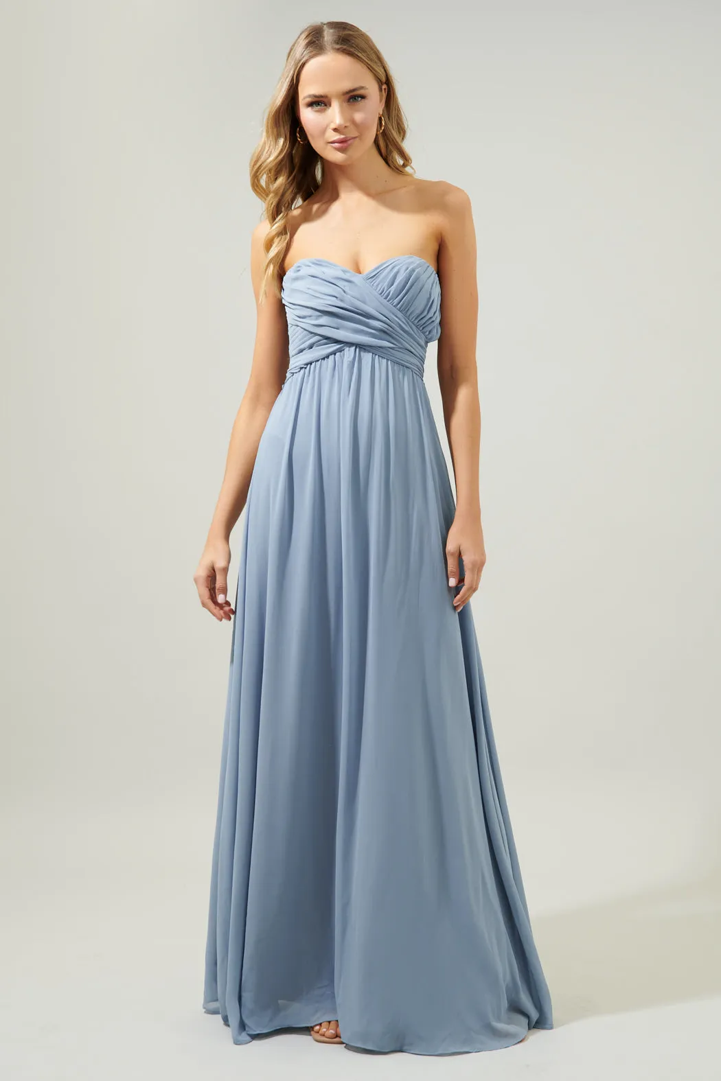 Beloved Ruched Sweetheart Convertible Dress