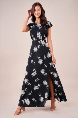 Bermuda Open Back Floral Maxi Dress