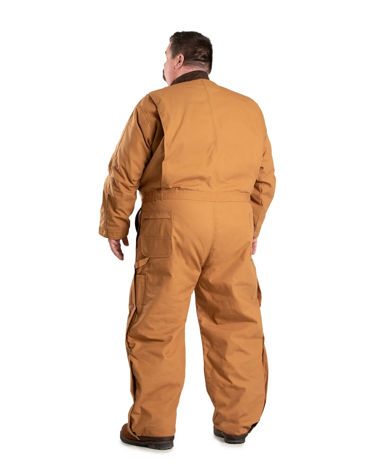 Berne Mens Heritage Insulated Brown Duck 100% Cotton Work Coverall