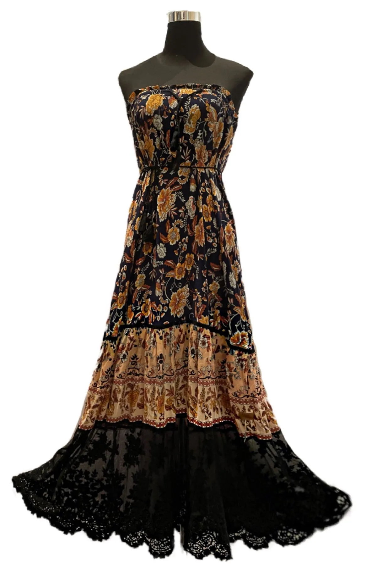 Bonita Black Lace Maxi Dress