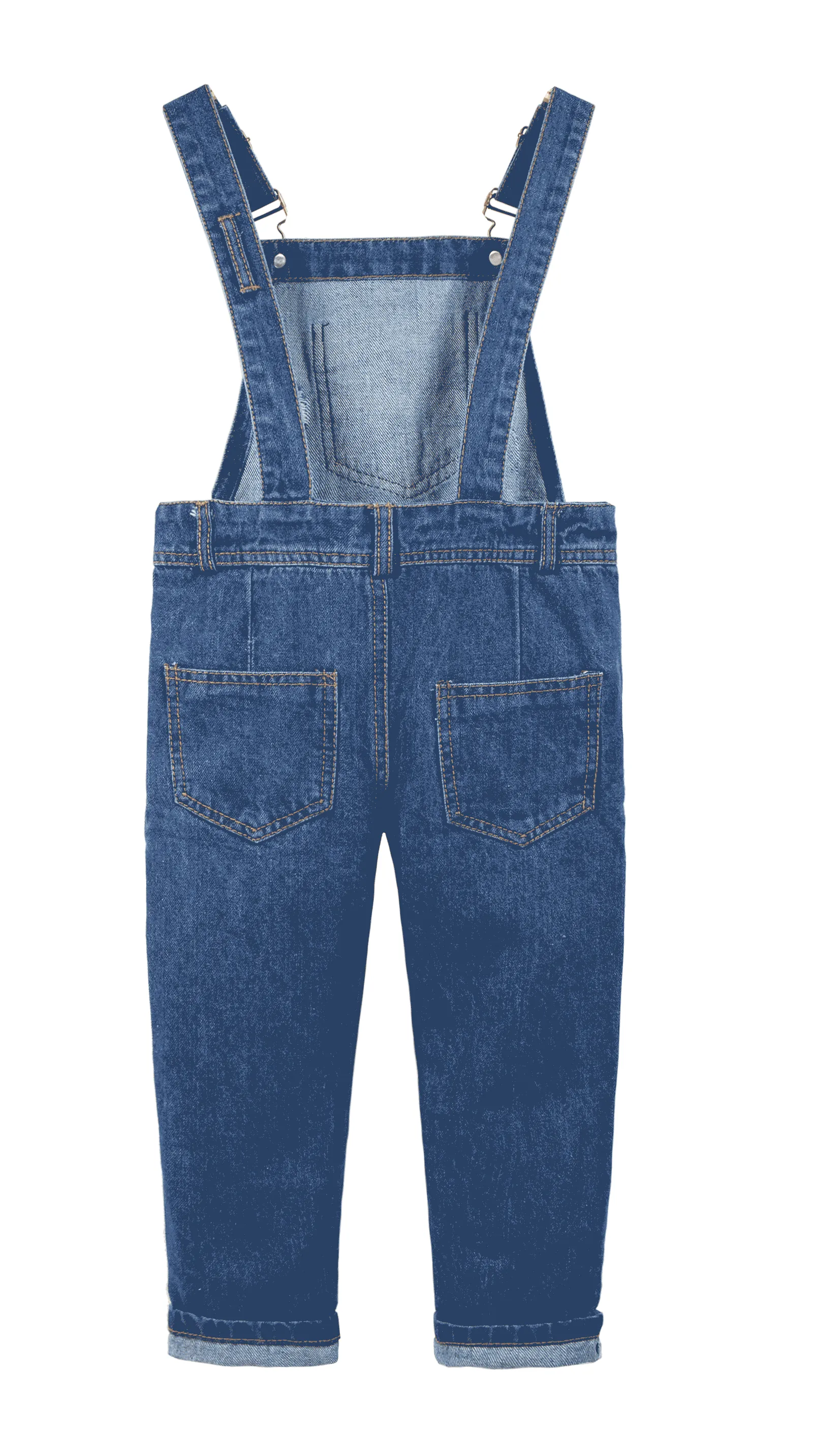 Boys Girls Jeans Overalls Baby Ripped Denim Workwear