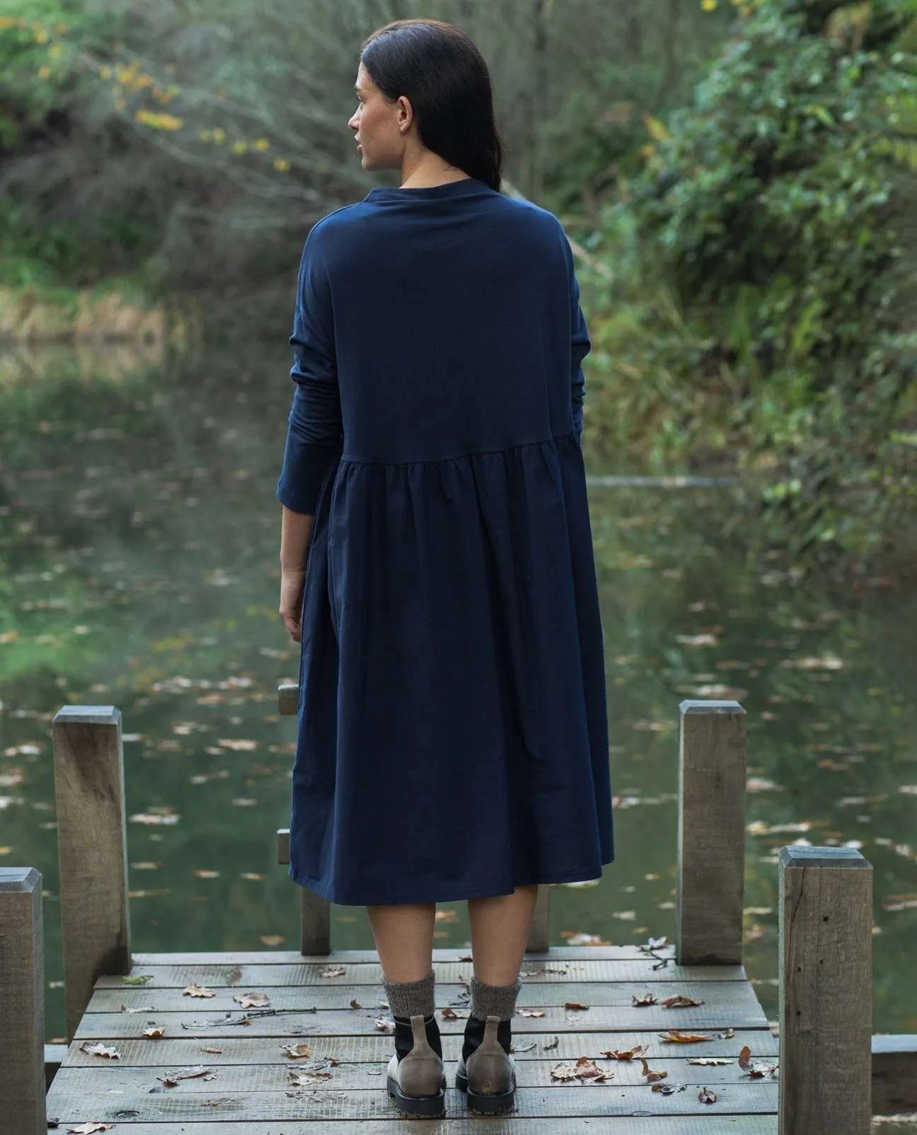 Bramble Organic Cotton Dress in Night Sky