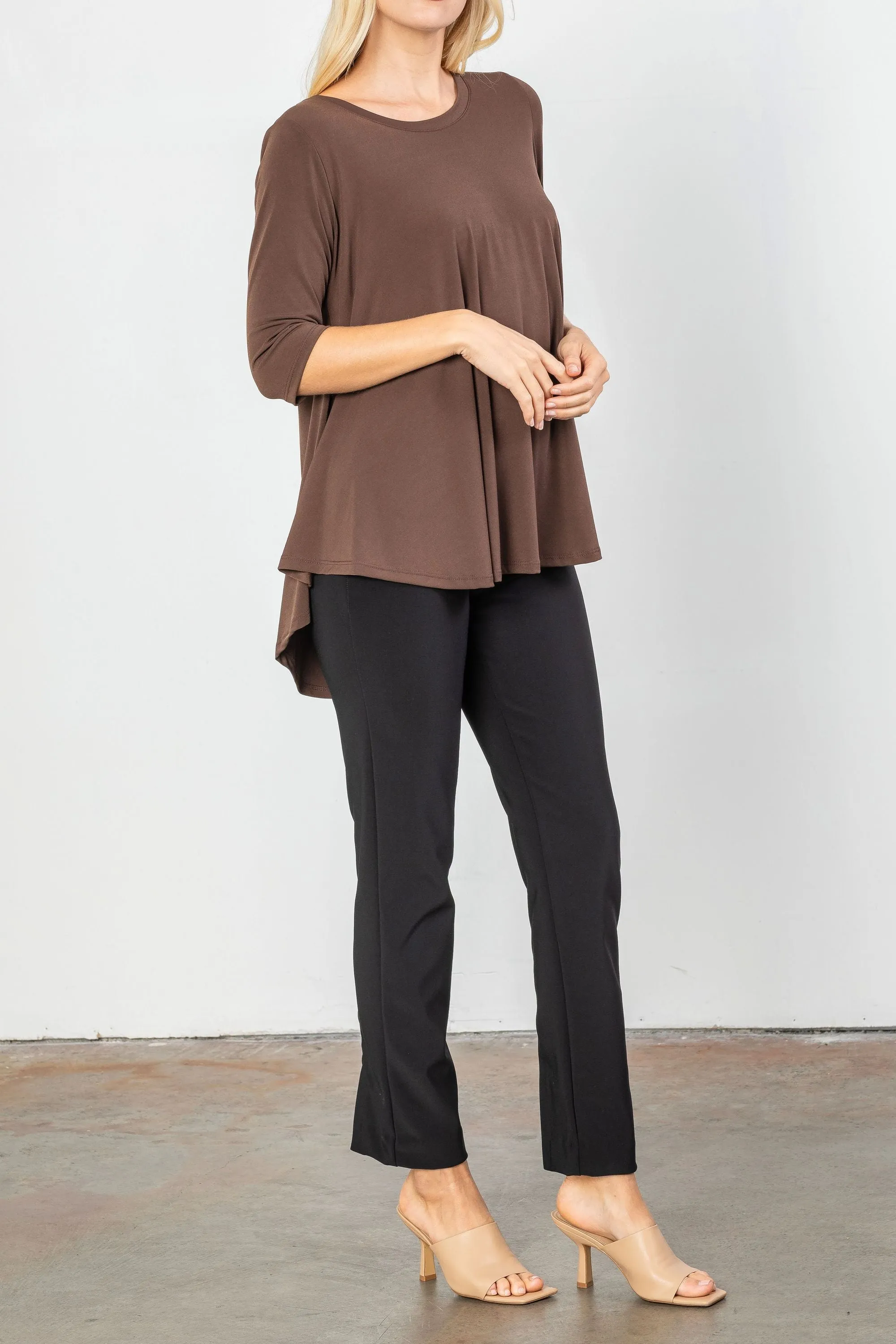 Brown A-line Flare Top