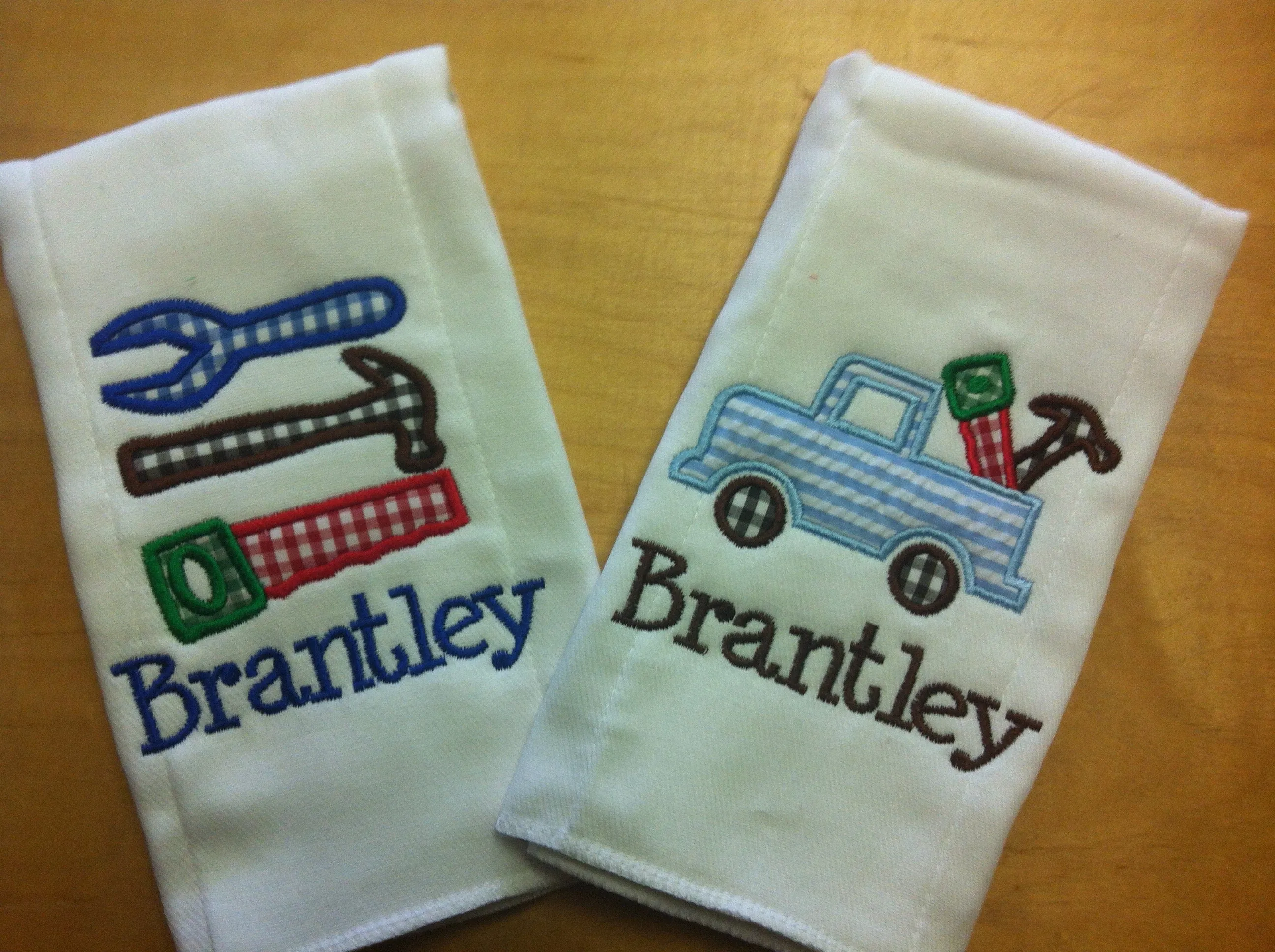 Burp Cloth Applique Set of 2 Tools