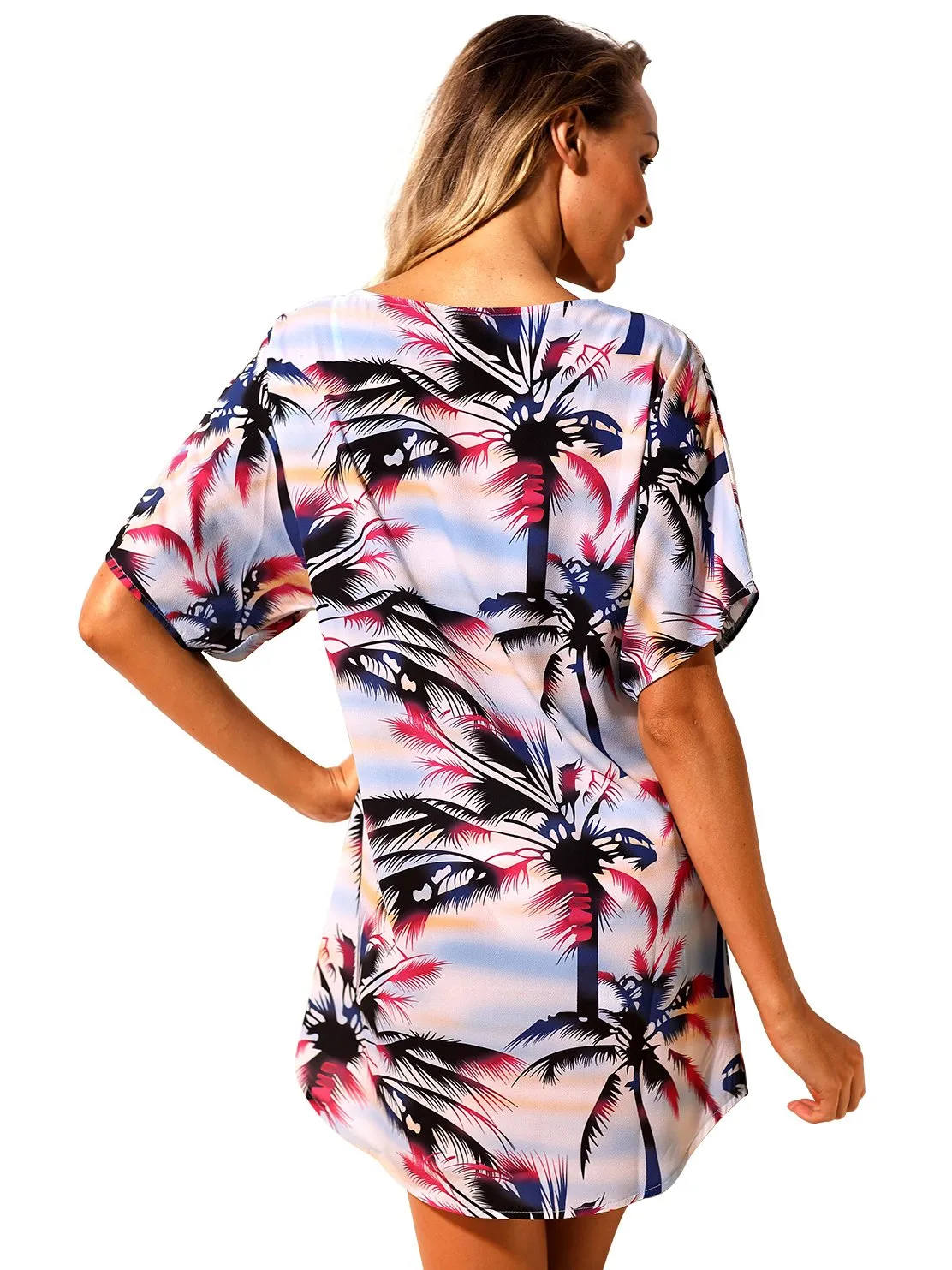 California Dreamin' Palm Print Mini Dress