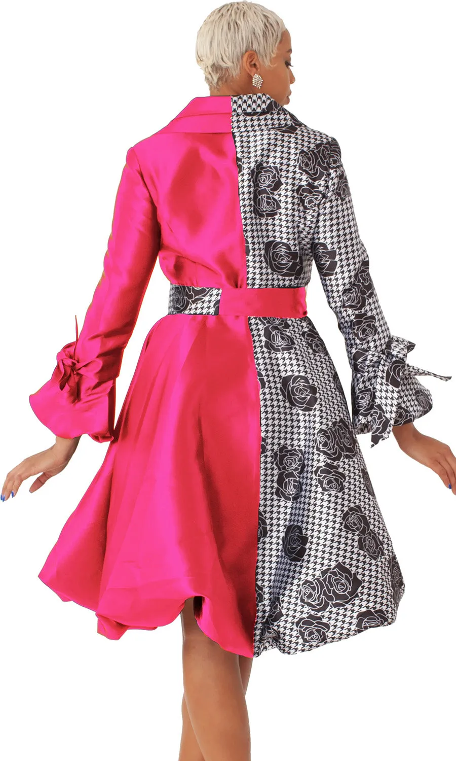 Chancele Church Dress 9709-Fuchsia