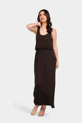 Chocolate Racer Back Maxi Dress