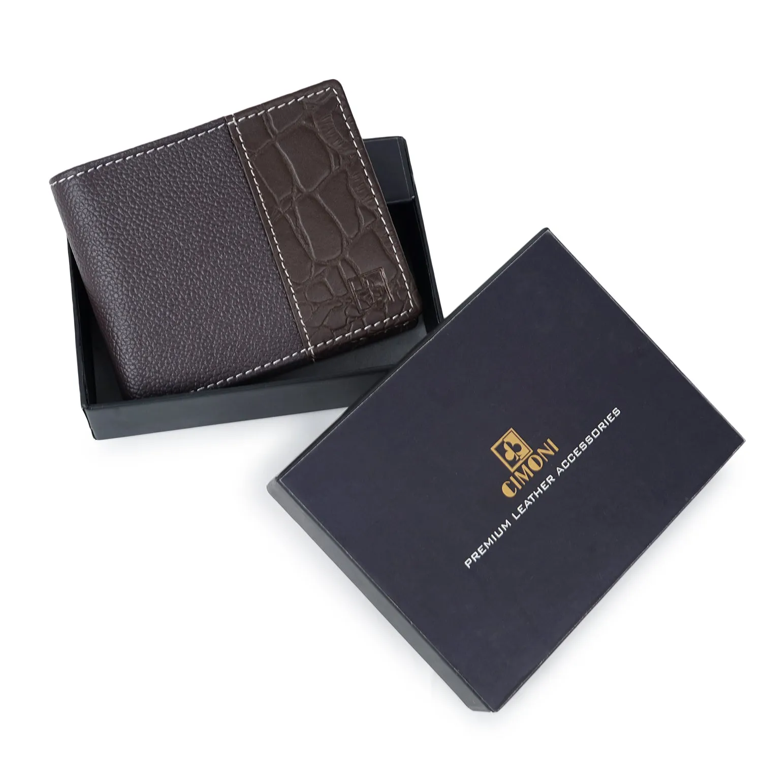 CIMONI Genuine Leather Stylish Classy Ultra Slim Multiple Credit Cards Slot Wallet for Men