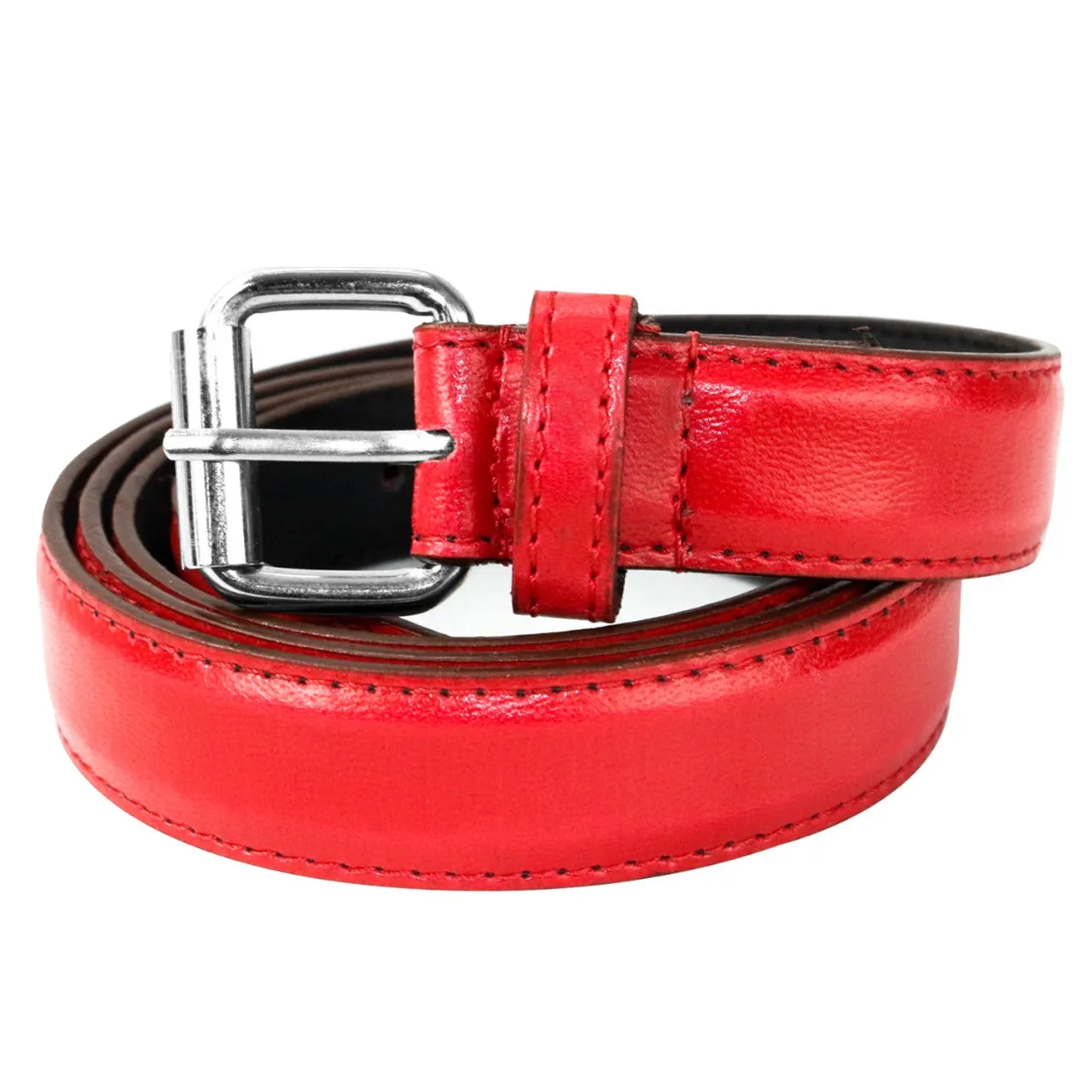 CIMONI Leather women belt of casual & formal uses [Red Color]