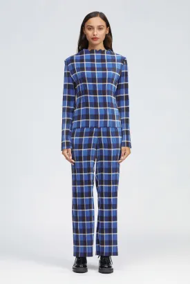 Coille Top Navy/Blue Check