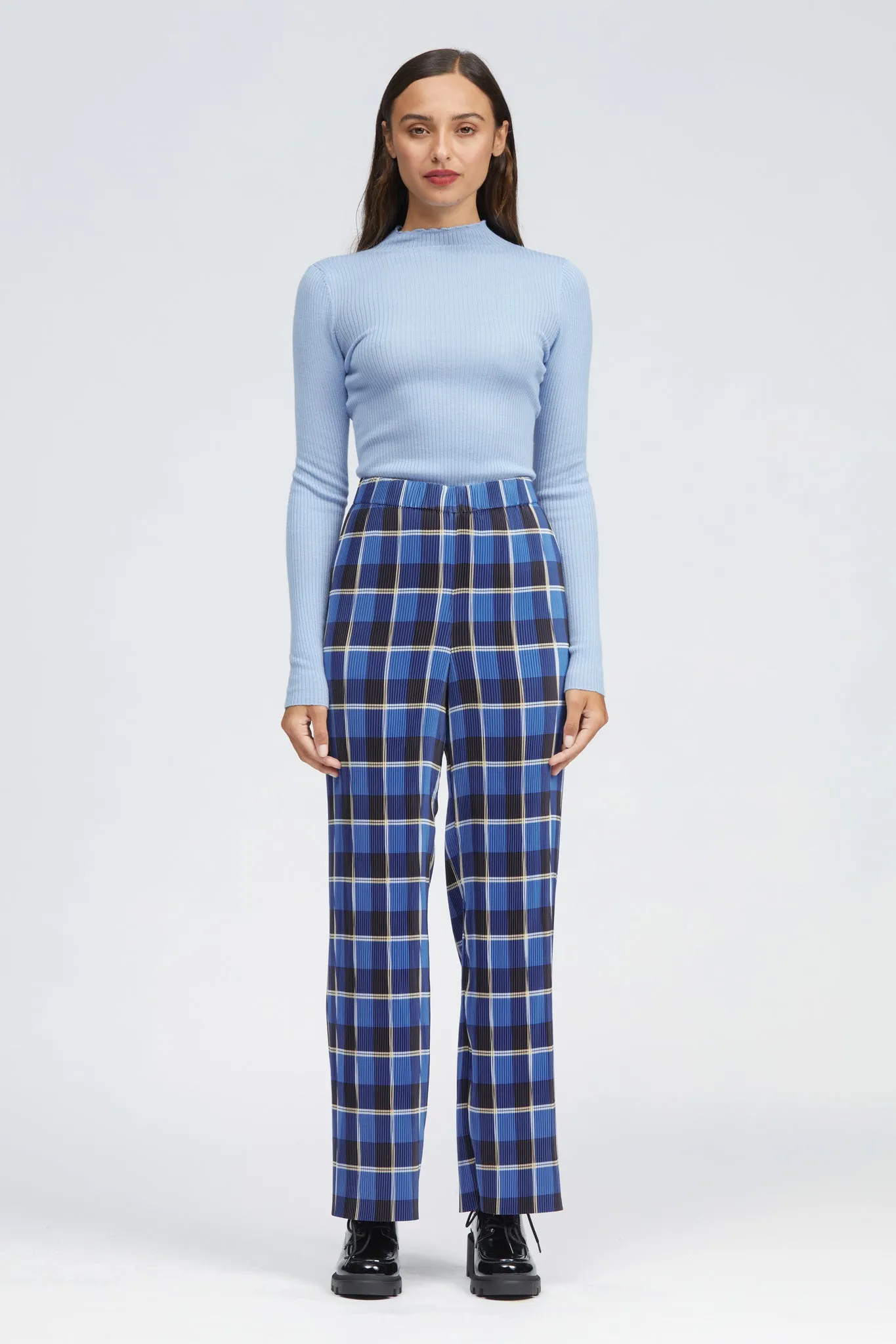 Coille Top Navy/Blue Check