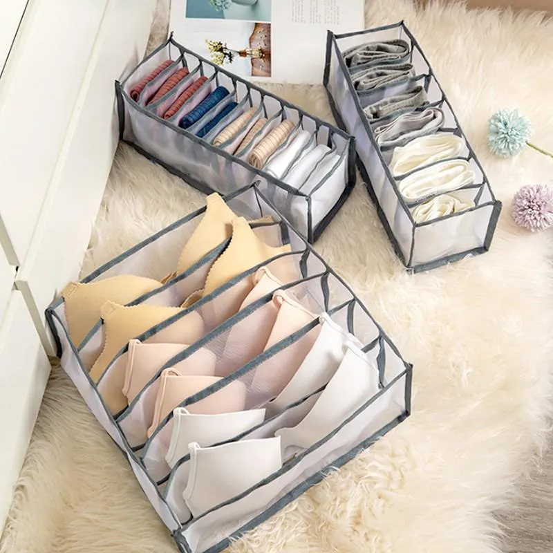 Collapsible Storage Box with 7 Compartment Dividers