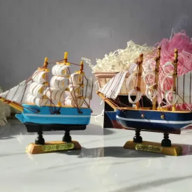 Confection - Home Decorative Wooden Sailing Ship Showpiece for Home & Office (Red&White) - (Select From Drop Down Menu)