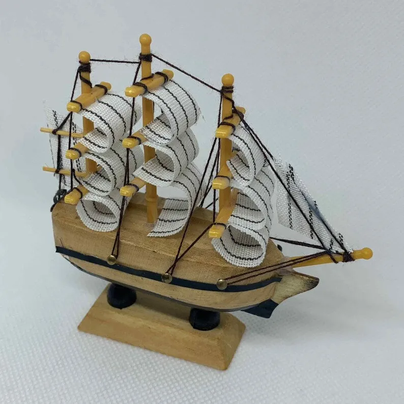 Confection - Home Decorative Wooden Sailing Ship Showpiece for Home & Office (Red&White) - (Select From Drop Down Menu)