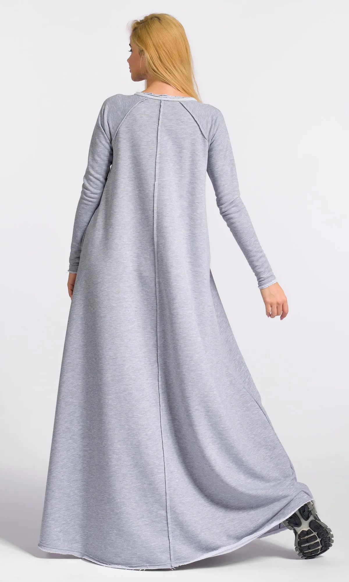 Cotton Maxi Dress with Side Pockets