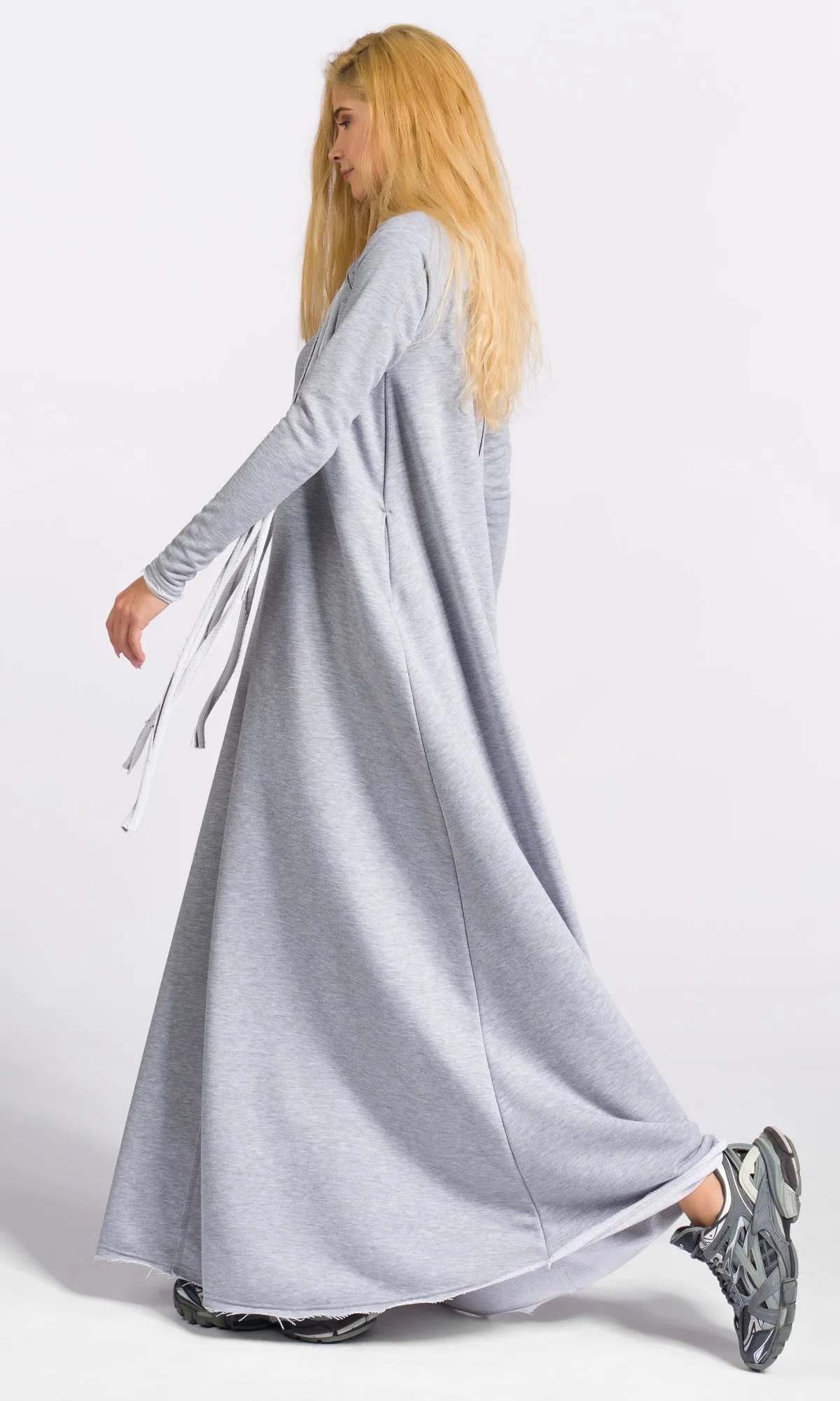 Cotton Maxi Dress with Side Pockets