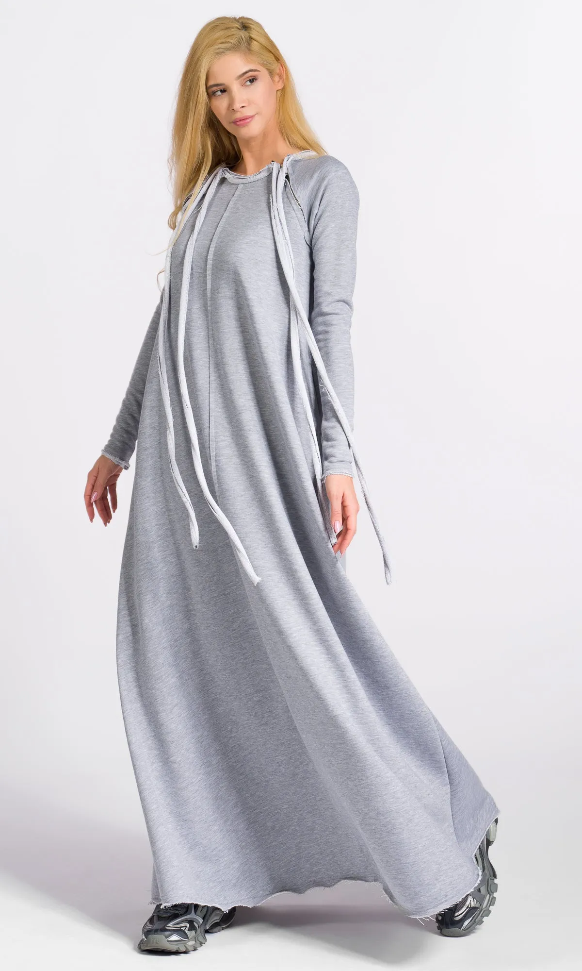 Cotton Maxi Dress with Side Pockets