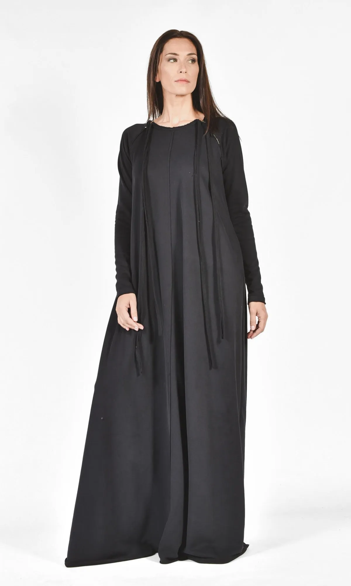 Cotton Maxi Dress with Side Pockets